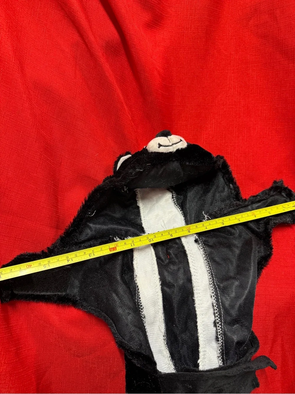 Black & White Plush Skunk Dog Halloween Costume Sz M